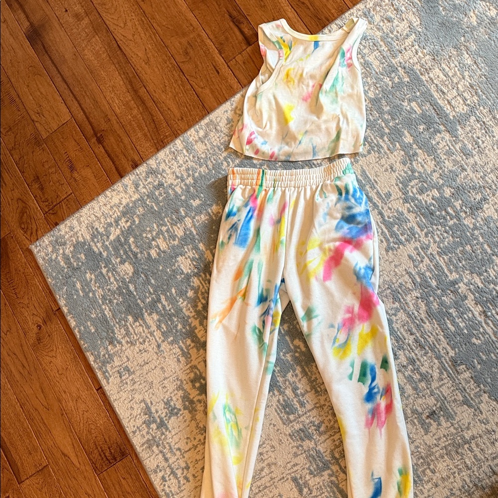 Adika Tie-Dye Tank Top and Joggers Set